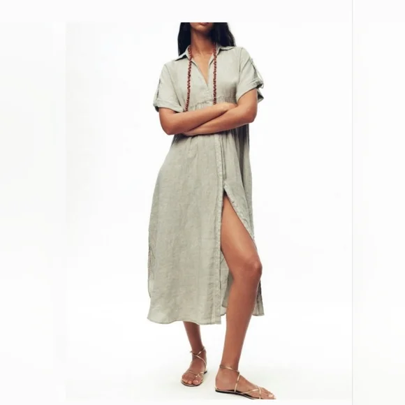 ZARA Linen the Lovina Dress - Picture 2 of 9